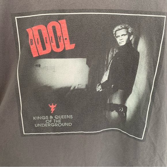Billy Idol Kings & Queens of the Underground 2015 European/UK Tour T-Shirt XL - Picture 3 of 15